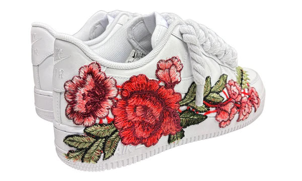 NIKE AIR FORCE 1 LOW WHITE ROSE ROPE LACES