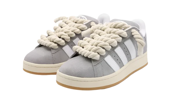 ADIDAS CAMPUS 00S GREY WHITE WHITE ROPE LACES