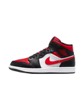 AIR JORDAN 1 MID WHITE BLACK RED FIRE RED