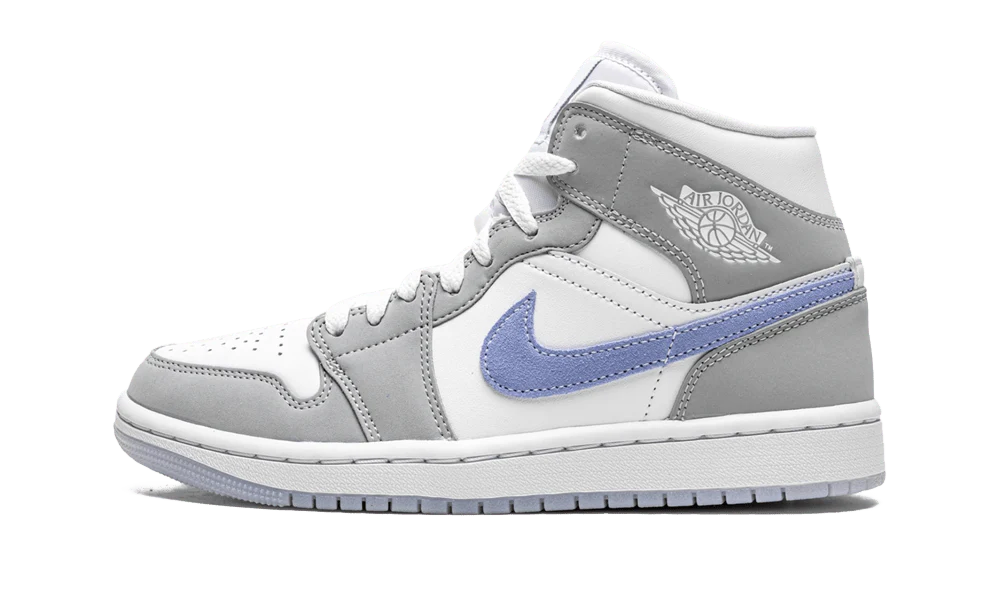 AIR JORDAN 1 MID WOLF GREY ALUMINUM