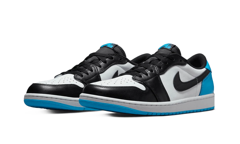 AIR JORDAN 1 RETRO LOW OG BLACK DARK POWDER BLUE
