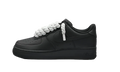 NIKE AIR FORCE 1 LOW TRIPLE BLACK WHITE ROPE LACES